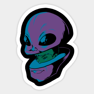 Hiding in Alien Sticker